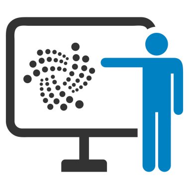 Iota proje sunum düz simgesi