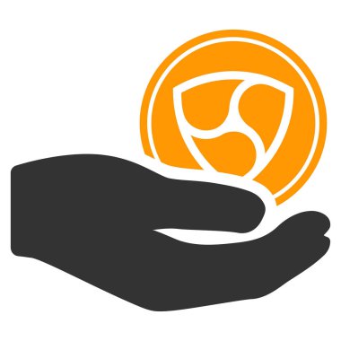 Nem bağış el düz simgesi