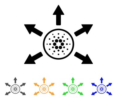 Cardano dağıtım okları vektör simgesi