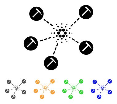 Cardano incelemesi ağ vektör simgesi