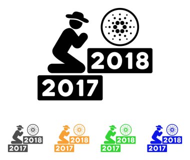 Kişi dua Cardano 2018 vektör simgesi