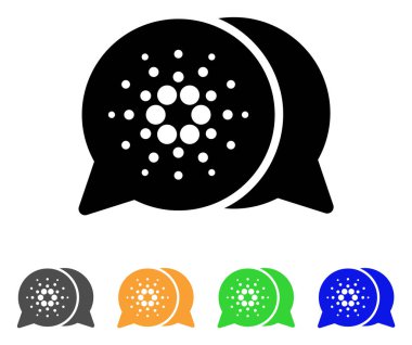 Cardano sohbet vektör simgesi