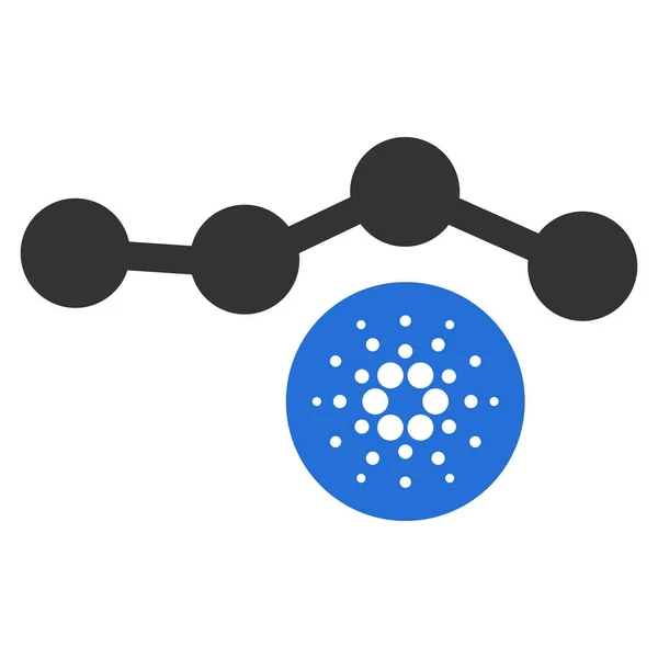 Cardano grafik düz simgesi — Stok Vektör