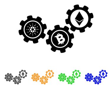 Cardano Cryptocurrency vites vektör simgesi