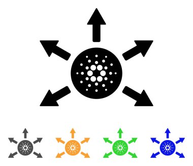Cardano dağıtım okları vektör simgesi
