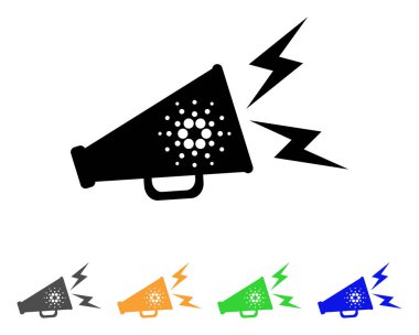 Cardano megafon uyarı vektör simgesi