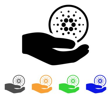Cardano Offer Hand Vector Icon
