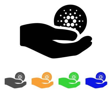 Cardano ödeme el vektör simgesi