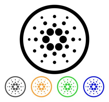 Cardano yuvarlak vektör simgesi