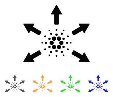 Cardano harcamak okları vektör simgesi