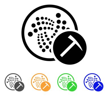 Iota incelemesi çekiç vektör simgesi