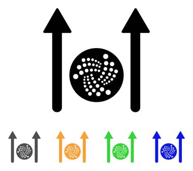 Iota göndermek okları vektör simgesi
