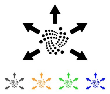 Iota harcamak okları vektör simgesi
