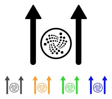 Iota göndermek okları vektör simgesi