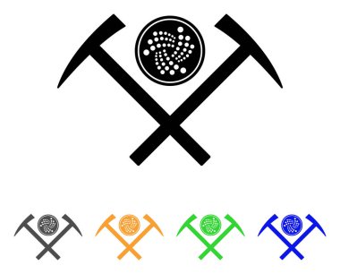 Iota para incelemesi çekiç vektör simgesi