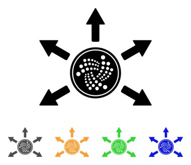 Iota para harcamak okları vektör simgesi