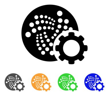 Iota yapılandırmak dişli vektör simgesi