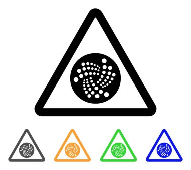 Iota tehlike vektör simgesi