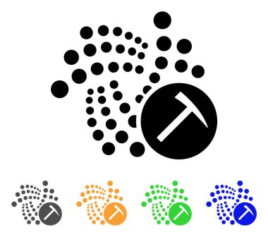 Iota incelemesi çekiç vektör simgesi