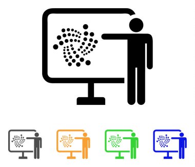 Iota proje sunum vektör simgesi