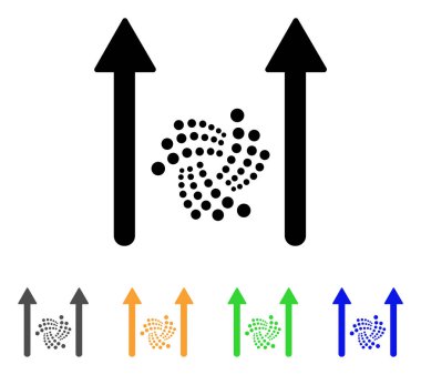 Iota göndermek okları vektör simgesi