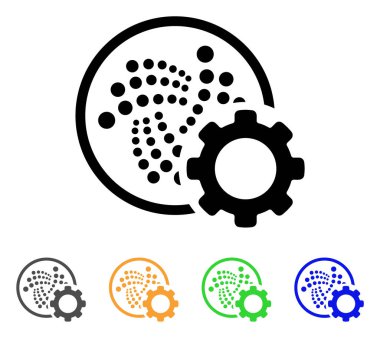 Iota Kur dişli vektör simgesi