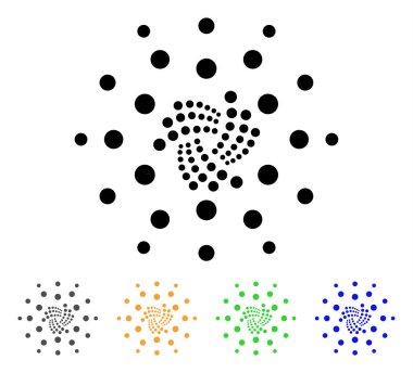 Iota Parlatıcı ışınları vektör simgesi