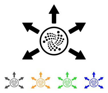 Iota harcamak okları vektör simgesi