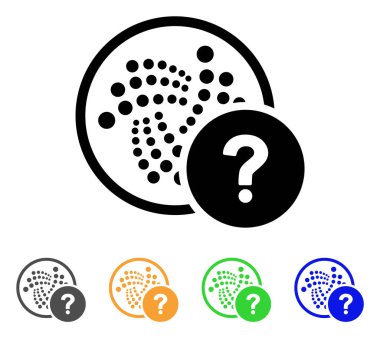 Iota devlet sorgu vektör simgesi