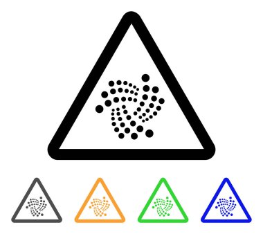 Iota uyarı vektör simgesi