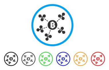 Bitcoin dalgalanma ağ kutsal kişilerin resmi yuvarlak