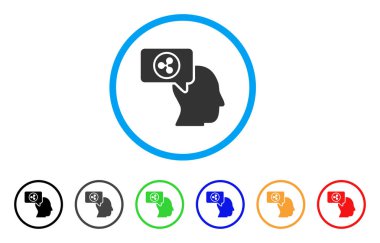 Kafa rüya dalgalanma yuvarlak simge