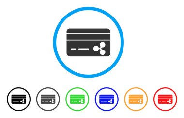 Kart yuvarlak simge bankacılık dalgalanma