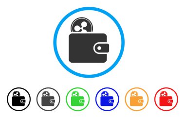 Cüzdan yuvarlak simge dalgalanma