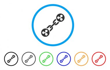 Blockchain yuvarlak simge dalgalanma