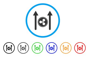 Para gönder okları yuvarlak simge dalgalanma