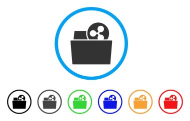 Klasör yuvarlak simge dalgalanma