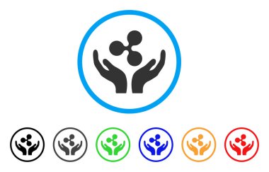 Bakım el yuvarlak simge dalgalanma