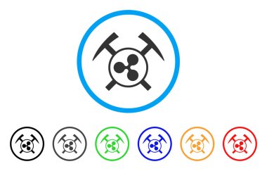 Çekiç yuvarlak simge madencilik dalgalanma