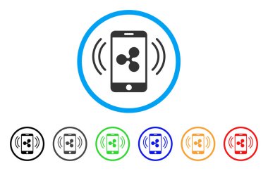 Telefon denetim yuvarlak simge dalgalanma