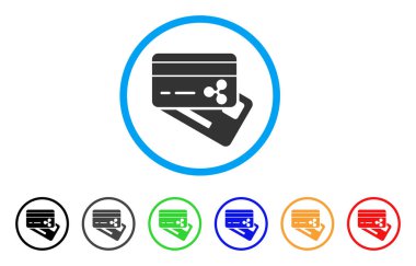 Kartları yuvarlak simge bankacılık dalgalanma