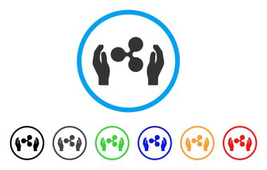 Bakım el yuvarlak simge dalgalanma