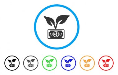 Eco başlangıç yuvarlak simge dalgalanma