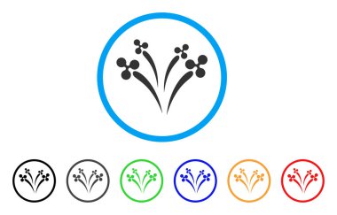 Fireworks yuvarlak simge dalgalanma