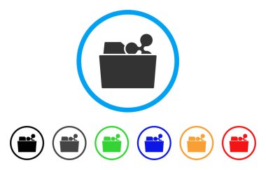 Klasör yuvarlak simge dalgalanma