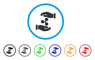 Sigorta eller yuvarlak simge dalgalanma