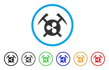 Çekiç yuvarlak simge madencilik dalgalanma