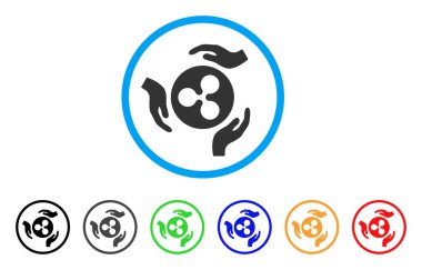 Bakım el yuvarlak simge dalgalanma