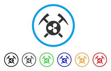 Çekiç yuvarlak simge madencilik dalgalanma