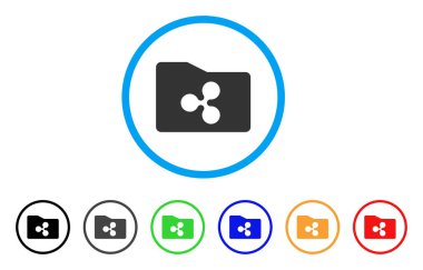 Çanta yuvarlak simge dalgalanma